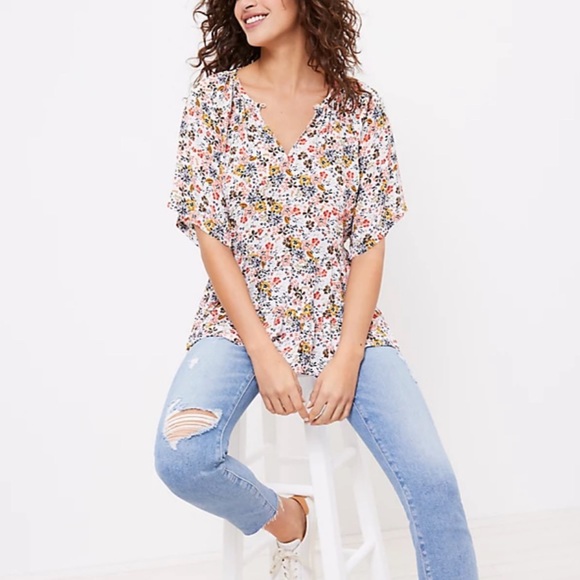 Loft Floral Tiered Top - Picture 3 of 12